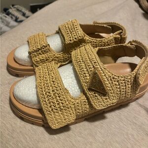 PRADA WOVEN SANDALS